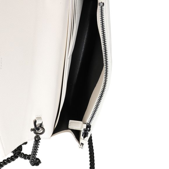 Saint Laurent White Grain De Poudre Envelope Chain Wallet - Picture 8 of 8